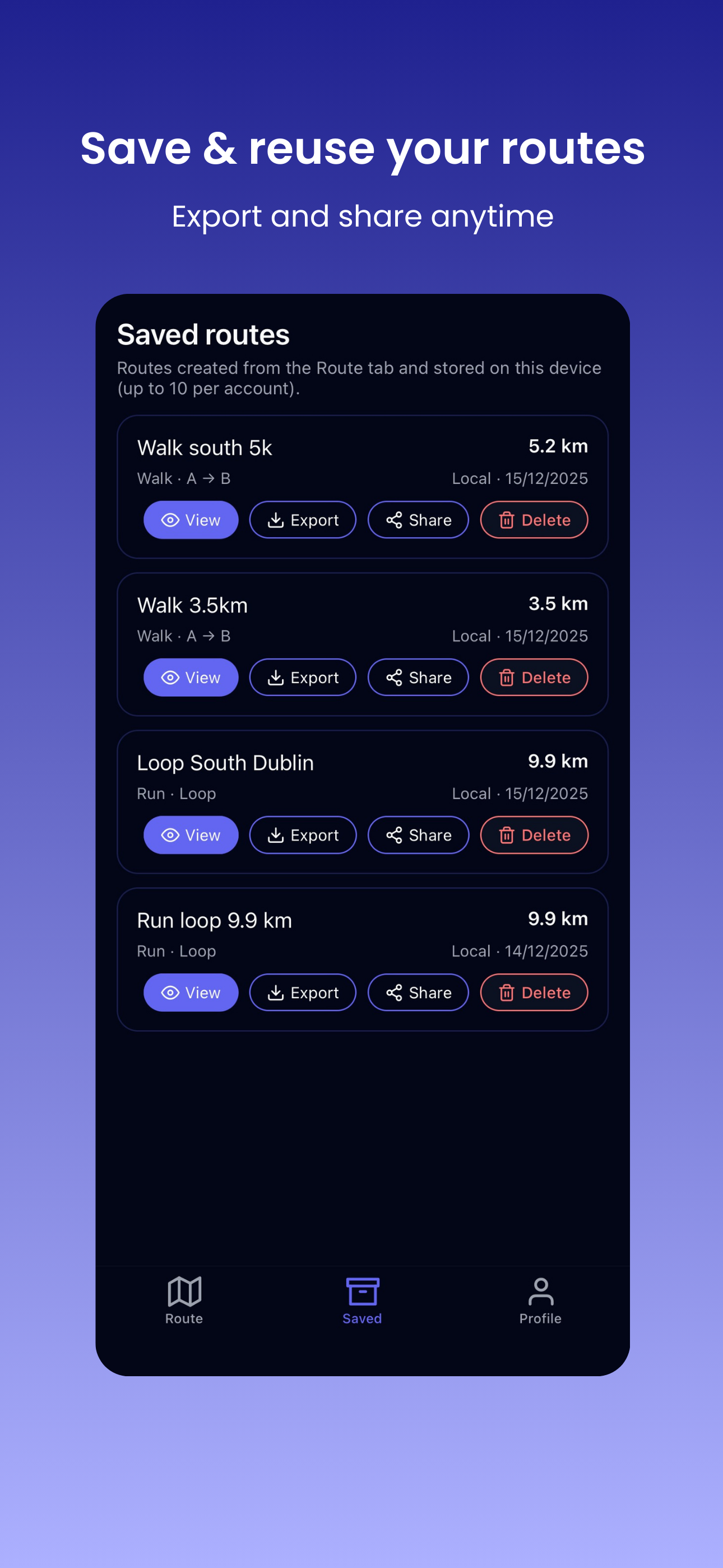 Smart routes around you