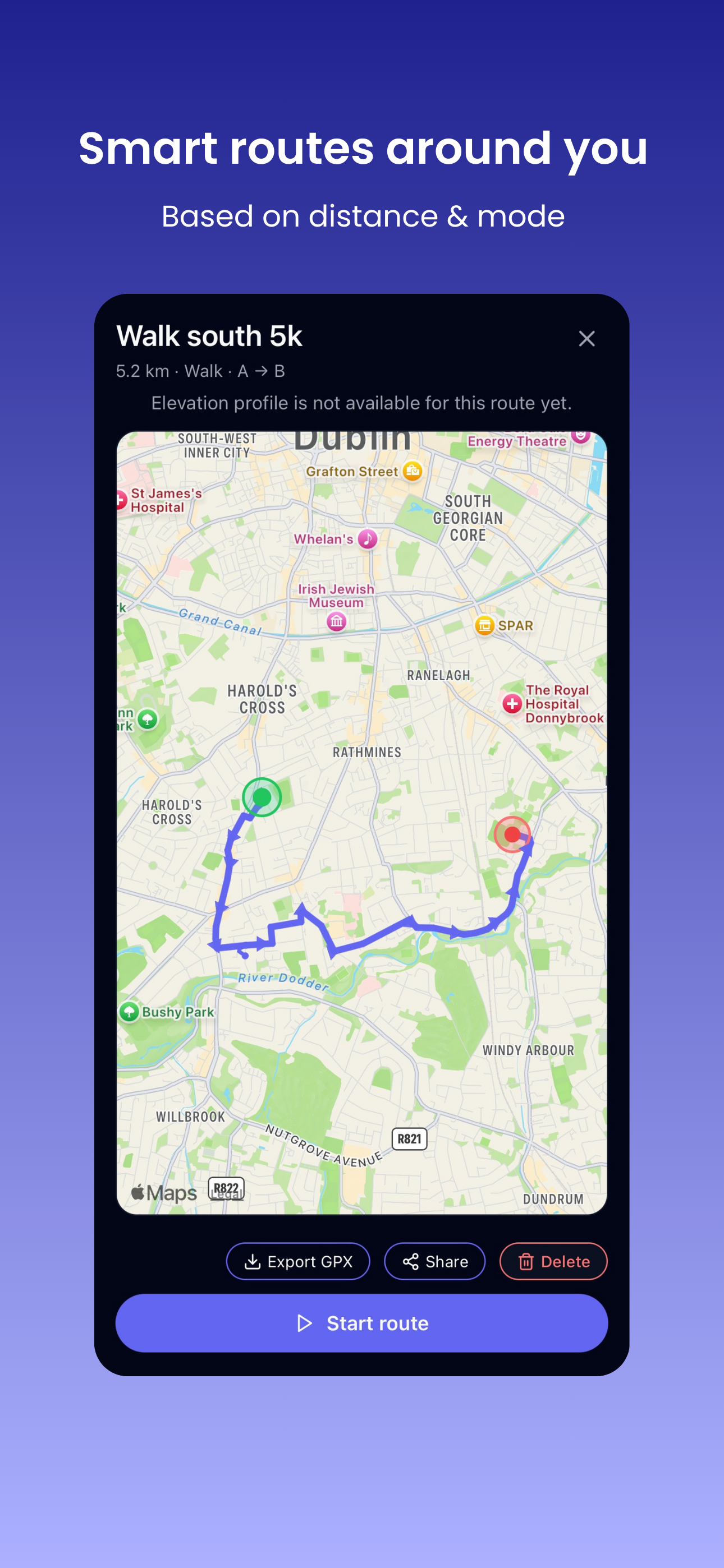 Save and reuse your routes